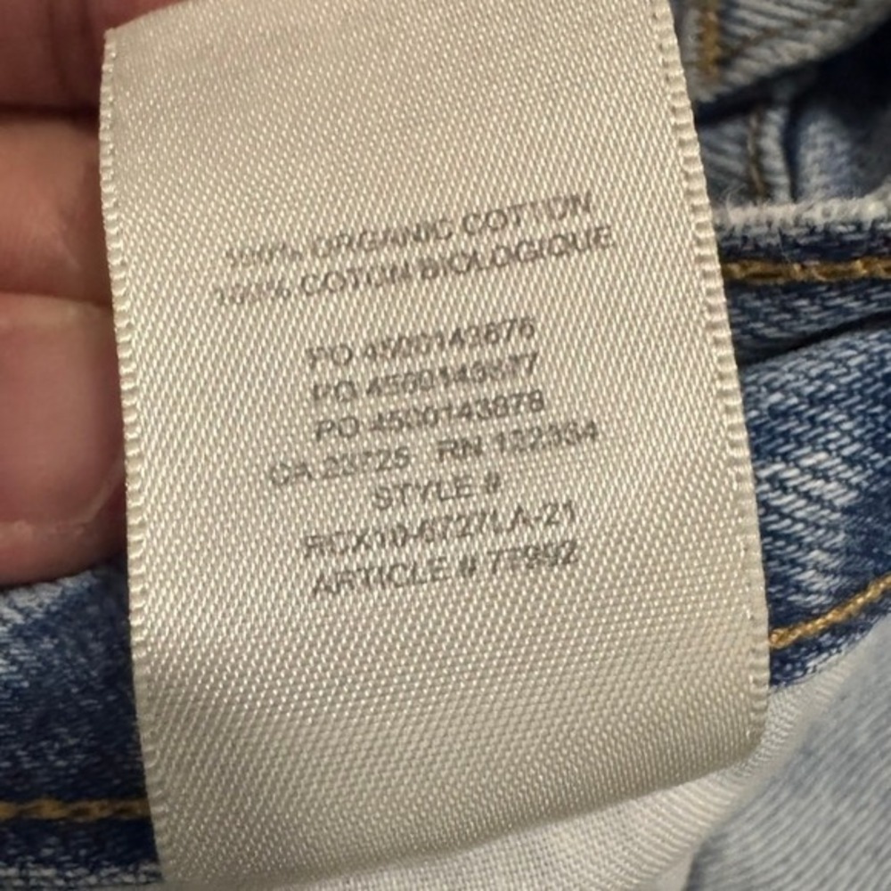 Aritzia Denim Forum Joni High Rise Loose 29L Jeans Womens Size 25 Button Fly - Picture 6 of 9